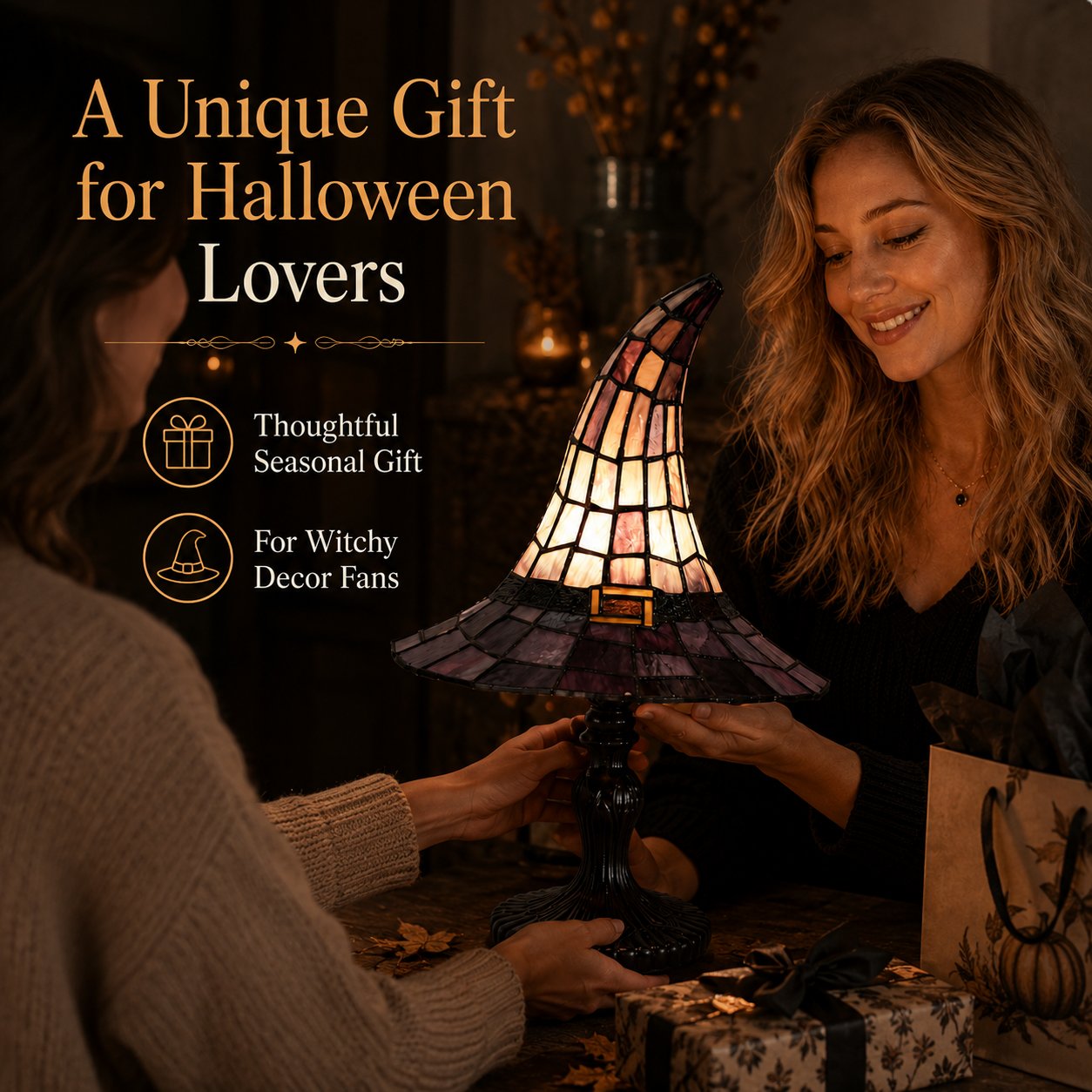🧙‍♀️ Witch Hat Table Lamp – Magical Halloween Ambient Light