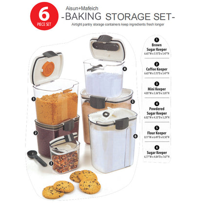2026 NEW Baking Storage Set Container Kitchen 4/6 Pcs Set