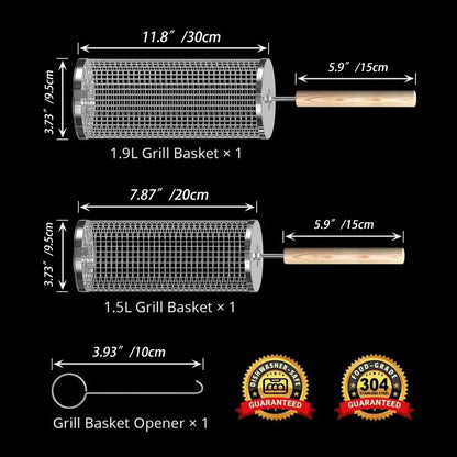 Rolling Grill Baskets