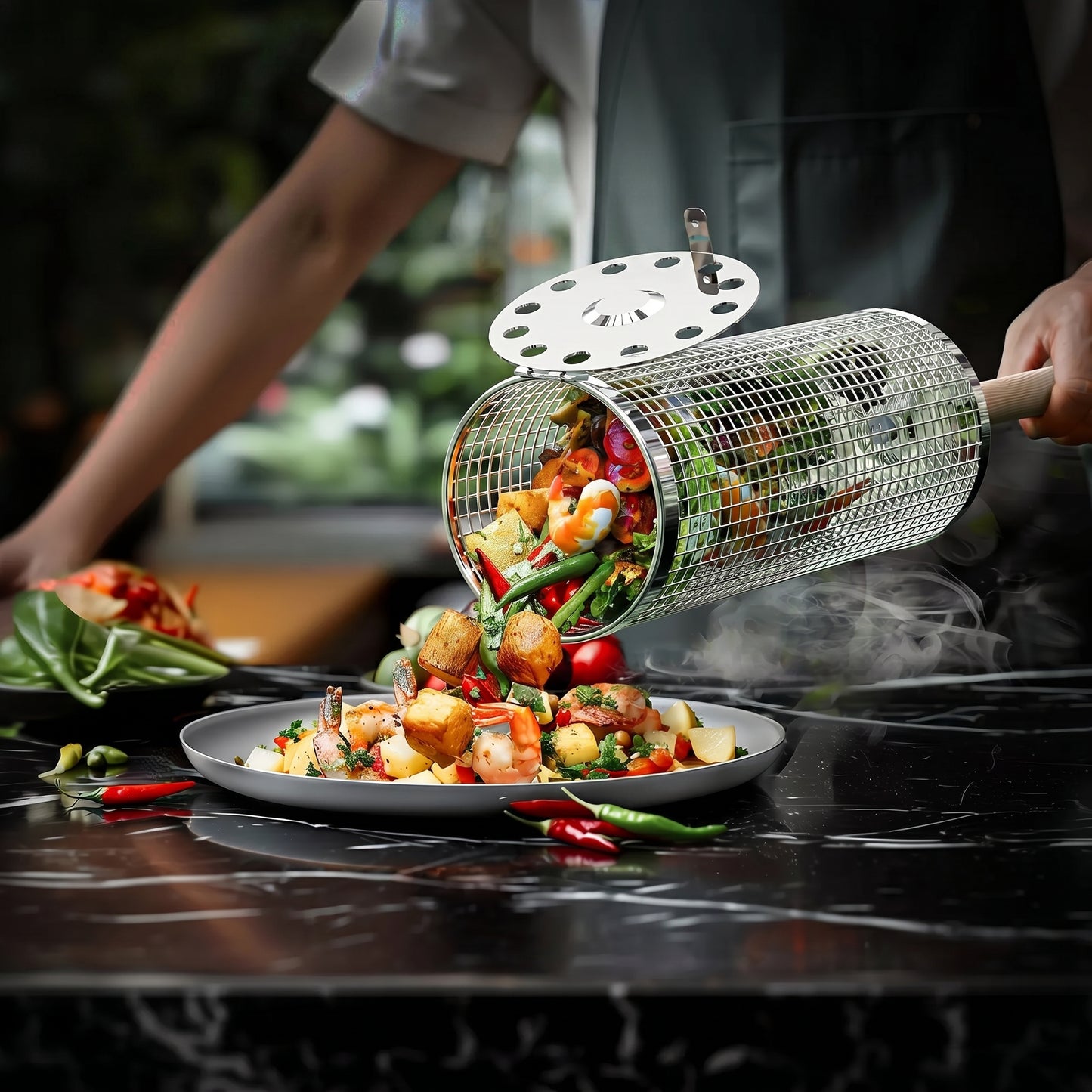 Rolling Grill Baskets