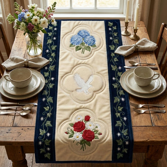 💖Special Commemorative Edition for Fallen Soldiers - Elegant Floral Premium Table Runner - Everyday Dining & Decor