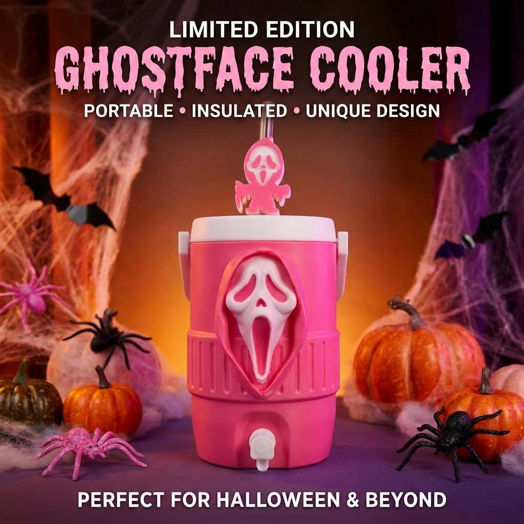 🔥Last Day 50% OFF👻3D Scream Ghost Face Tumbler | Portable Handle・Horror Gothic Design・Halloween Fan Cup
