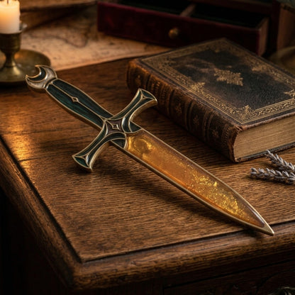 🔥Last Day 50% OFF⚔️Fantasy Ritual Athame Dagger | Resin Decorative Dull Blade・Gothic Wall Ornament