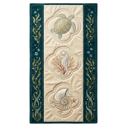 💖The Majestic Sea Turtle Special Offer- Elegant Floral Premium Table Runner - Everyday Dining & Decor