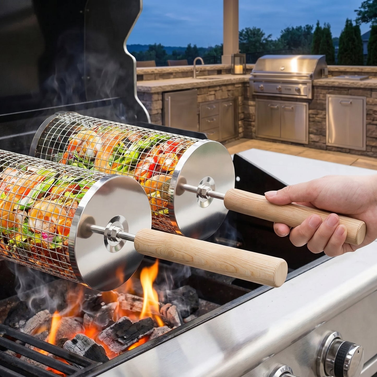 Rolling Grill Baskets