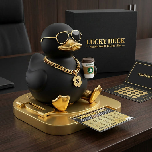 The "Boss" Lucky Duck: Your Personal Wealth & Good Vibes Magnet 🦆💸 (With Scratch Ticket Holder!)