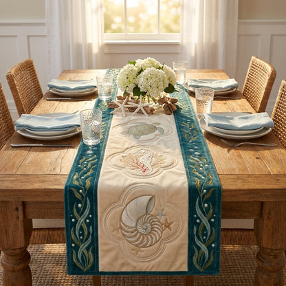💖The Majestic Sea Turtle Special Offer- Elegant Floral Premium Table Runner - Everyday Dining & Decor