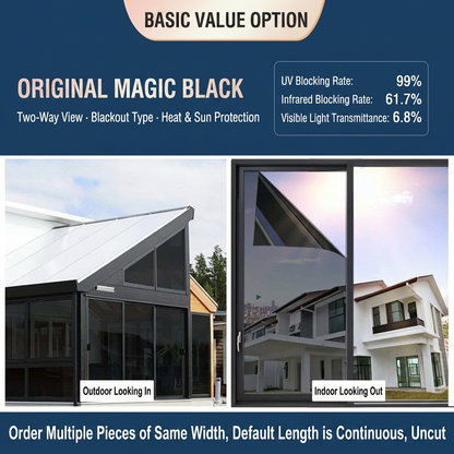 ☀️ One-Way Mirror Window Film – Heat Control & UV Protection