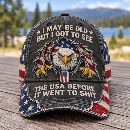 Vintage Eagle Washed Baseball Cap