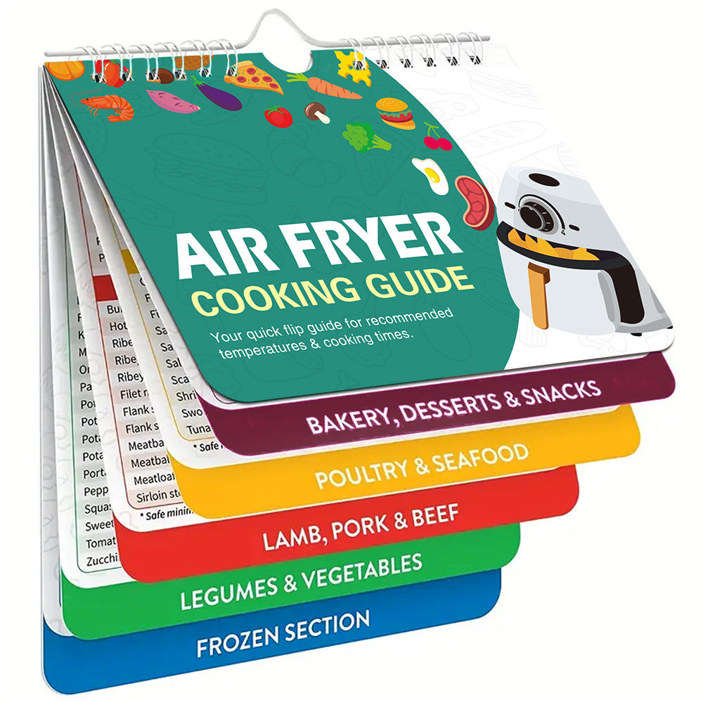 🔥 Air Fryer Cheat Sheet Magnets Cooking Guide Booklet