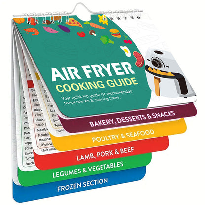 🔥 Air Fryer Cheat Sheet Magnets Cooking Guide Booklet