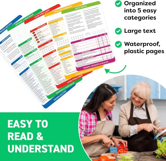 🔥 Air Fryer Cheat Sheet Magnets Cooking Guide Booklet