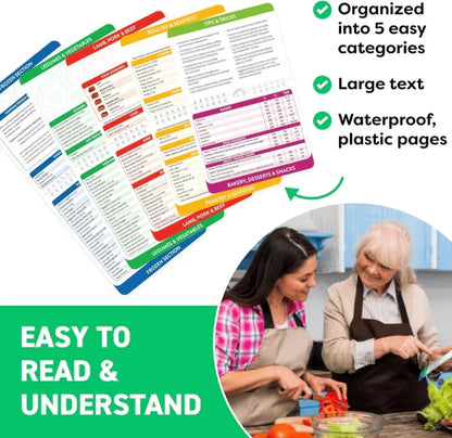 🔥 Air Fryer Cheat Sheet Magnets Cooking Guide Booklet