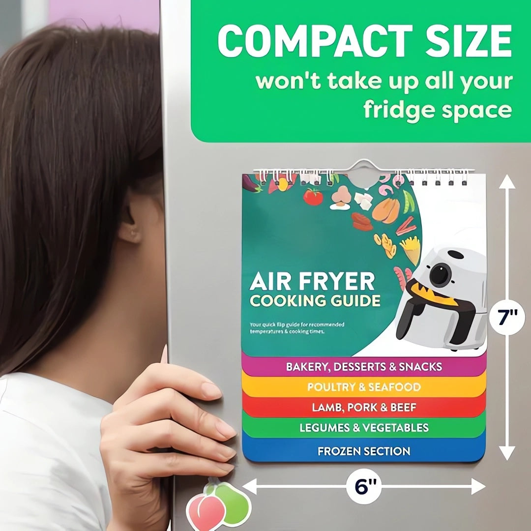 🔥 Air Fryer Cheat Sheet Magnets Cooking Guide Booklet