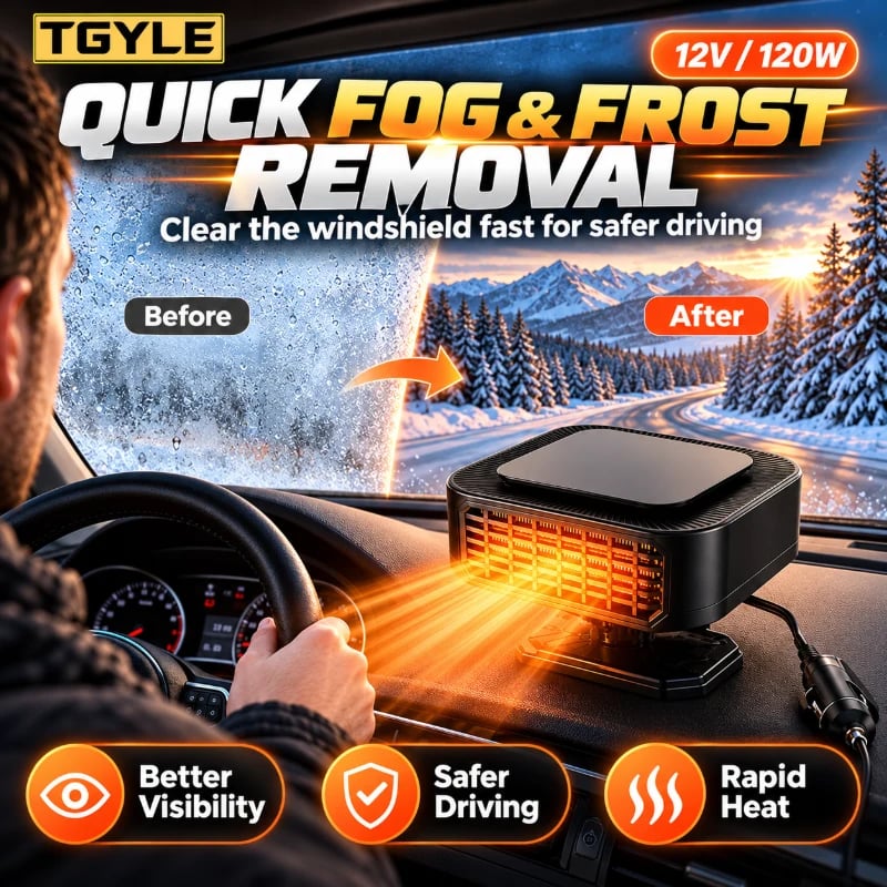 🥶🚗 Foggy Windshield? Meet Your Winter Car Essential! 🔥