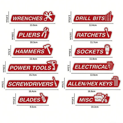 New Magnetic  Toolbox Drawer Labels