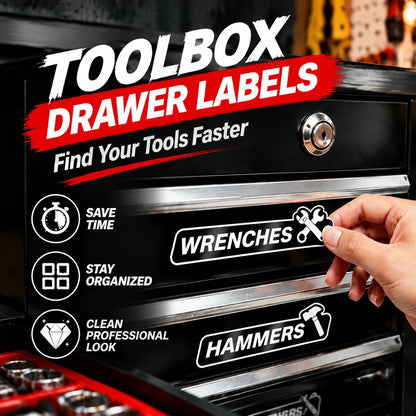 New Magnetic  Toolbox Drawer Labels
