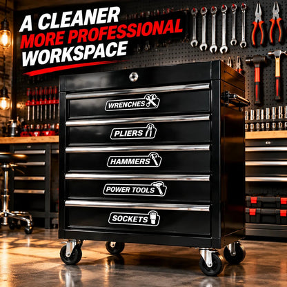 New Magnetic  Toolbox Drawer Labels