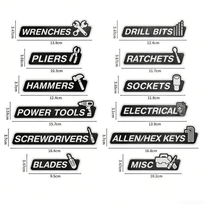 New Magnetic  Toolbox Drawer Labels
