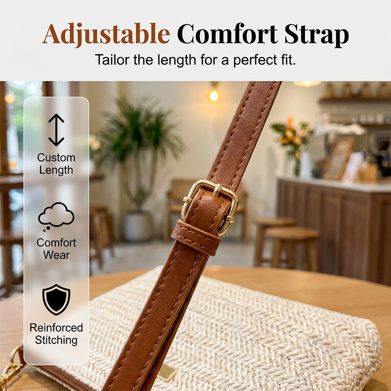 🔥LAST DAY 50% OFF - Women's Woven Straw Shoulder Clutch Bag👜