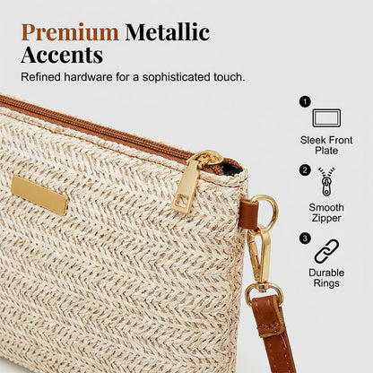 🔥LAST DAY 50% OFF - Women's Woven Straw Shoulder Clutch Bag👜
