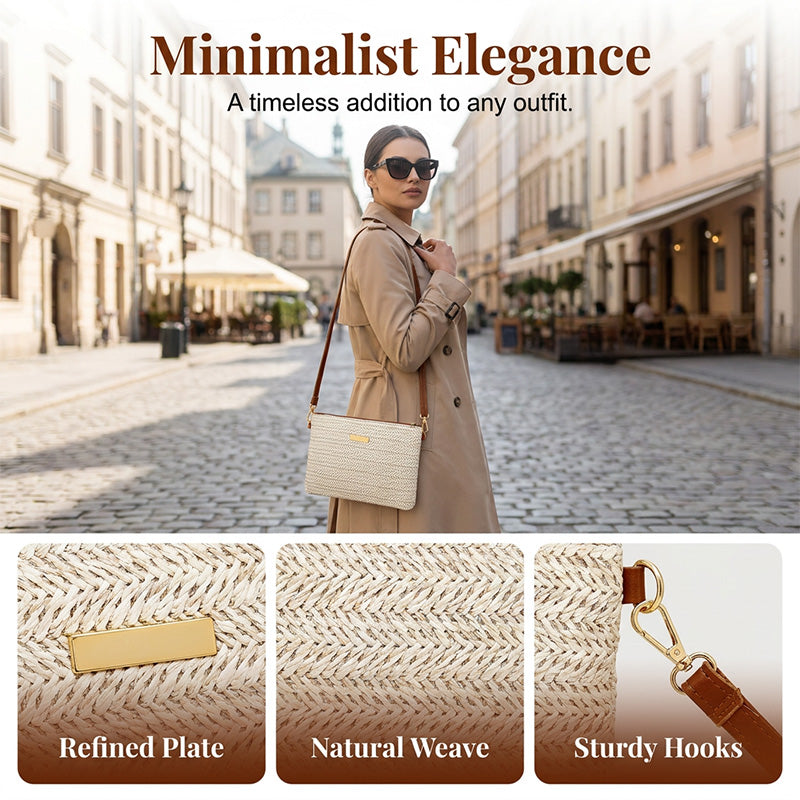 🔥LAST DAY 50% OFF - Women's Woven Straw Shoulder Clutch Bag👜