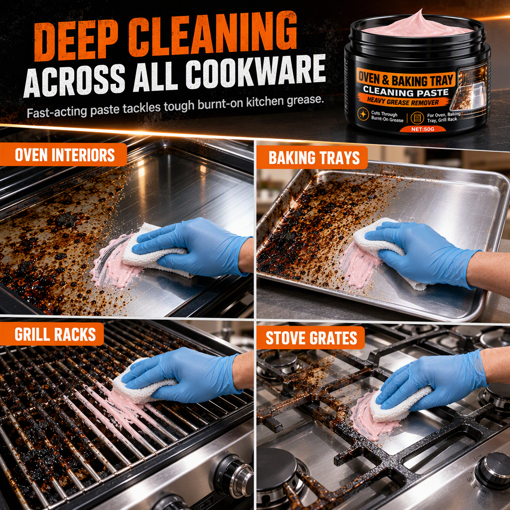 Erase Burnt Grease Instantly! Heavy-Duty Cleaning Paste