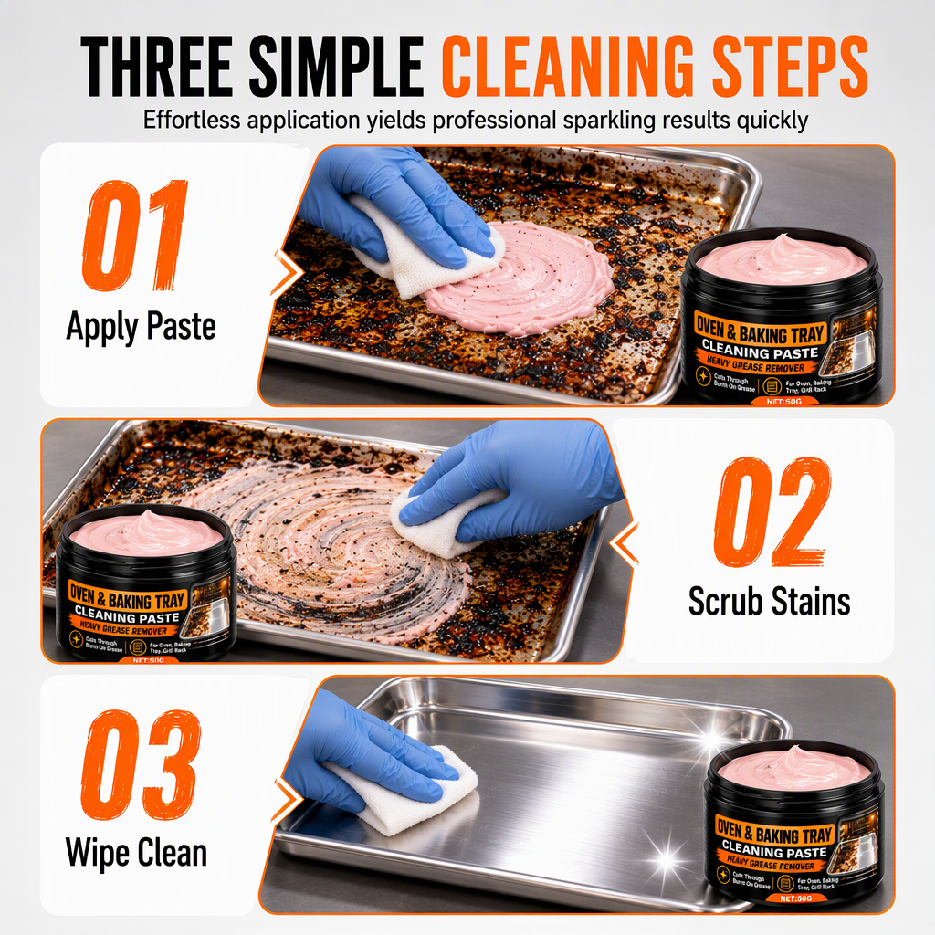 Erase Burnt Grease Instantly! Heavy-Duty Cleaning Paste