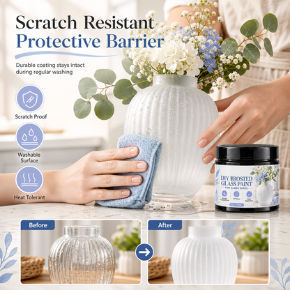 Glass Vase DIY Frosted Paint