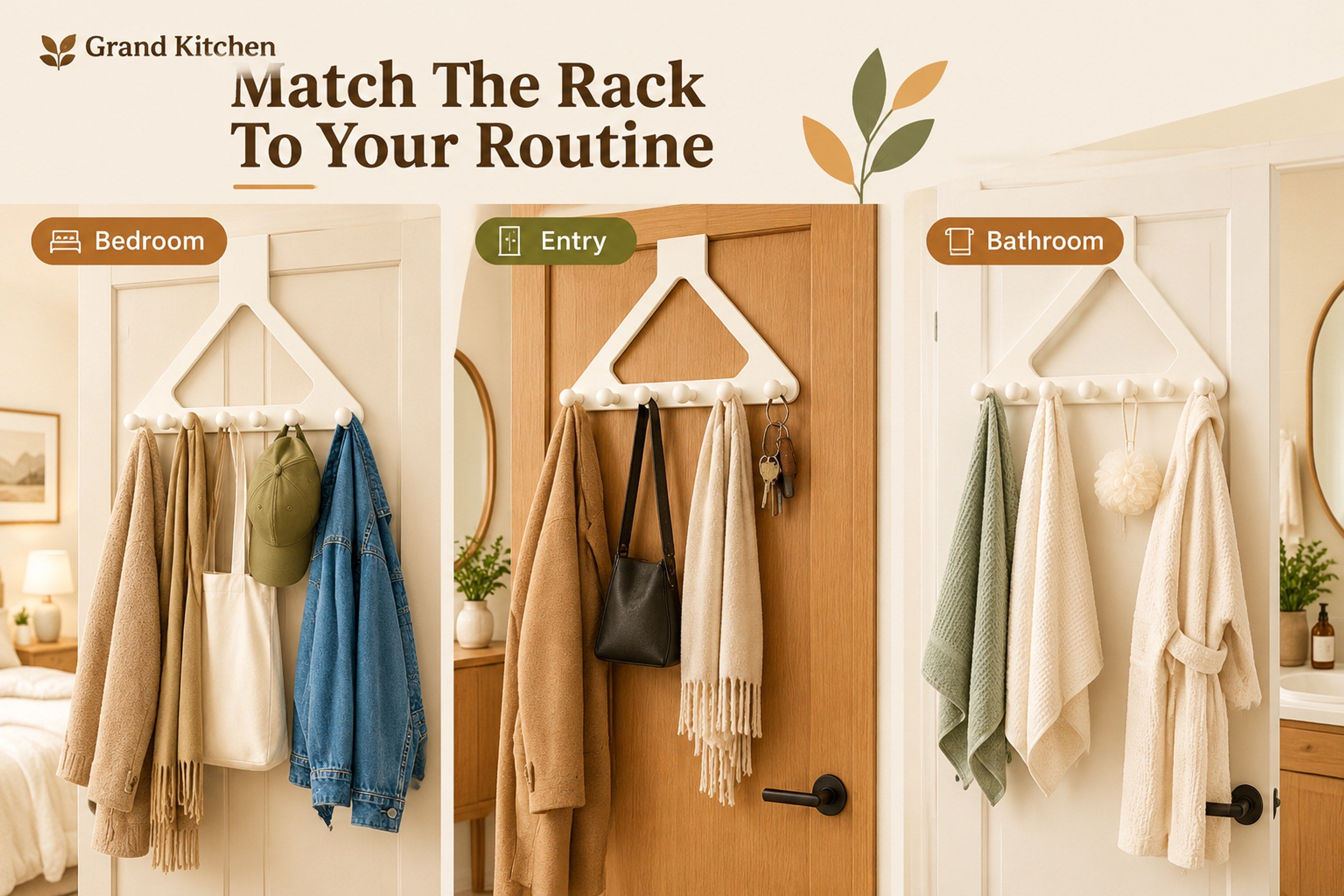 Door area before adding a designated hanging zone for everyday items