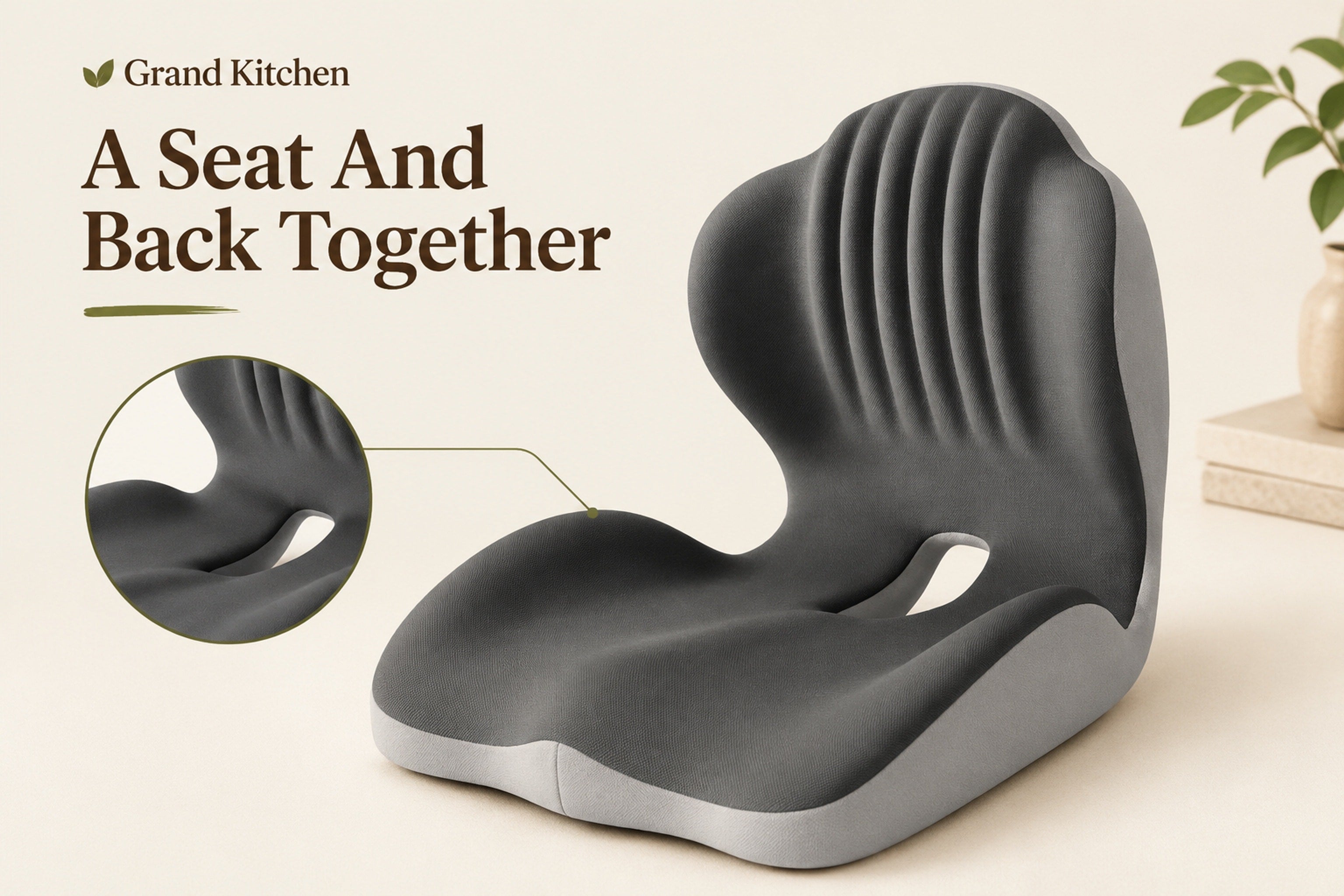 A basic flat seat pad on an office chair, shown as a simple one-layer alternative